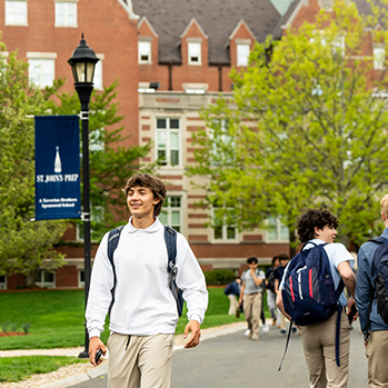 Students walking outside. Links to Gifts of Real Estate Students walking outside. Links to Gifts of Real Estate