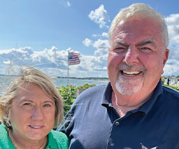 Irene Harrigan and Brian Harrigan ’72. Link to their story